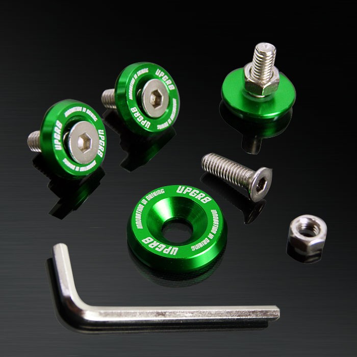 Green 10MM 4 Pieces Fender Washer Kit