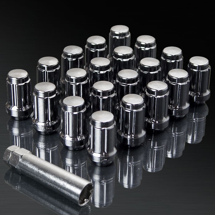 UPGR8 S-series M12X1.5MM 20 Pieces Gunmetal Steel Closed Ended Lug Nuts with Key