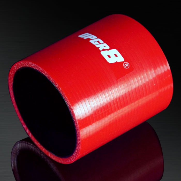 Universal 4-PLY 2.5'' High Performance Red Straight Coupler Silicone Hose 76MM Length