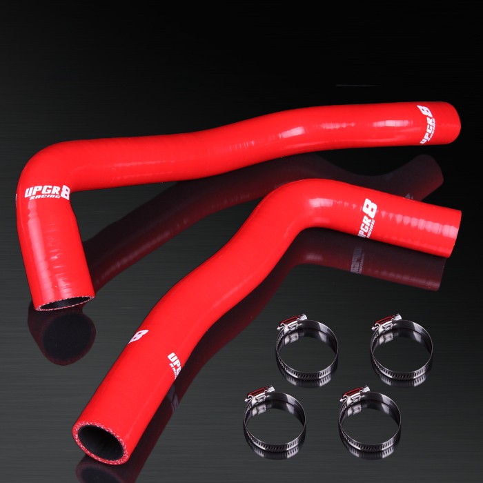 96-00 Toyota Mark II/Chaser/Cresta JZX100 1JZ-GTE High Performance 4-PLY Red Radiator Silicone Hose Kit
