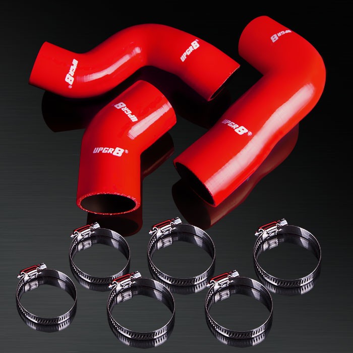 10-13 Volkswagen Golf R 2.0T FSI High Performance 4-PLY Red Turbo Silicone Hose Kit