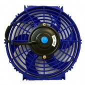 Upgr8 Universal High Performance 12V Slim Electric Cooling Radiator Fan With Fan Mounting Kit (10 Inch, Blue)
