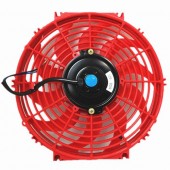 Upgr8 Universal High Performance 12V Slim Electric Cooling Radiator Fan With Fan Mounting Kit (12 Inch, Red)