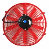 Upgr8 Universal High Performance 12V Slim Straight Blades Electric Cooling Radiator Fan With Fan Mounting Kit (14 Inch, Red) …