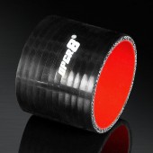Universal 4-PLY 3.25'' High Performance Black Straight Coupler Silicone Hose 76MM Length
