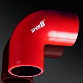 Universal 4-PLY 2.25" to 2.5" High Performance Red 90 Degree Reducer Coupler Silicone Hose