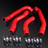 04-08 Toyota HiAce H200 2KD-FTE 2.5L Turbo Diesel High Performance 4-PLY Red Radiator Silicone Hose Kit