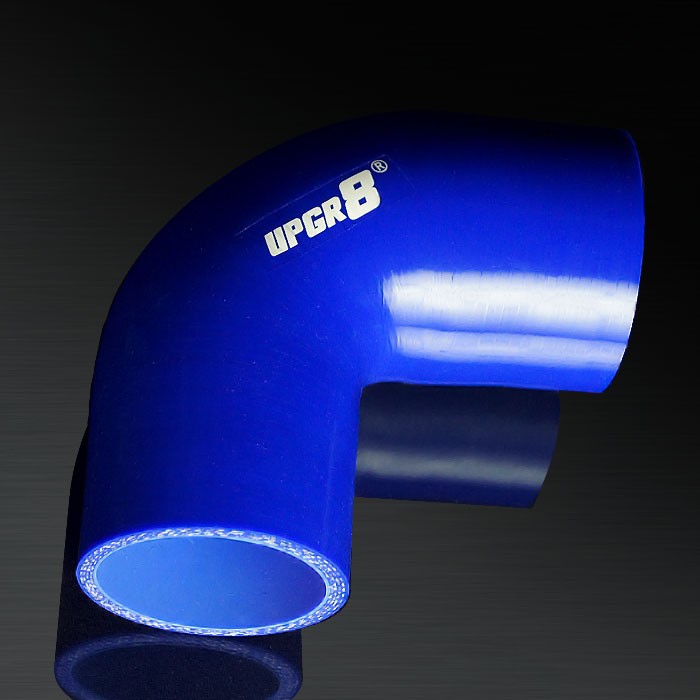 57MM 2.25 , Black Upgr8 Universal 4-Ply High Performance 90 Degree Elbow Reducer Coupler Silicone Hose to 2.5 63MM
